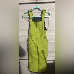 Vibrant Lime Green Kids One Piece Snowsuit